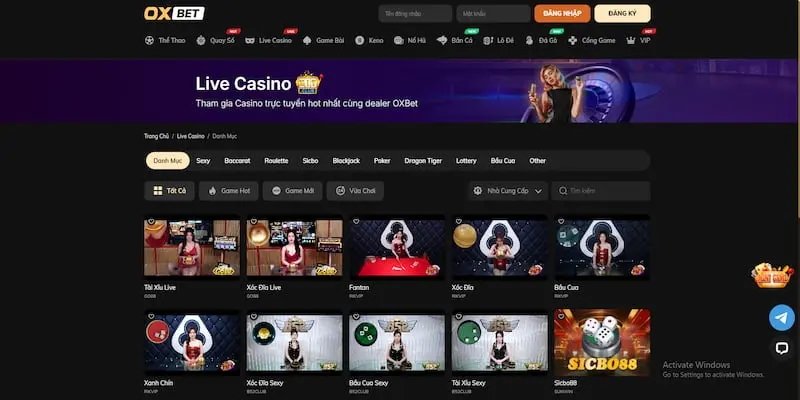 Điểm danh các tựa game đỉnh cao tại Live Casino